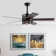 52-Inch 5-Blade Lighted Ceiling Fan With Remote Control , Glass Shade  --Matte Black
