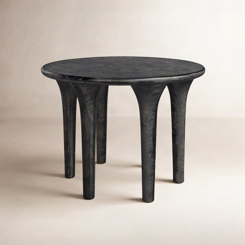 Zed End Table, Raw Black