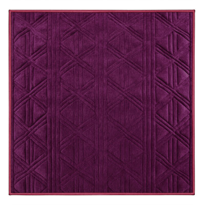 Machine Washable Trellis Purple Area Rug