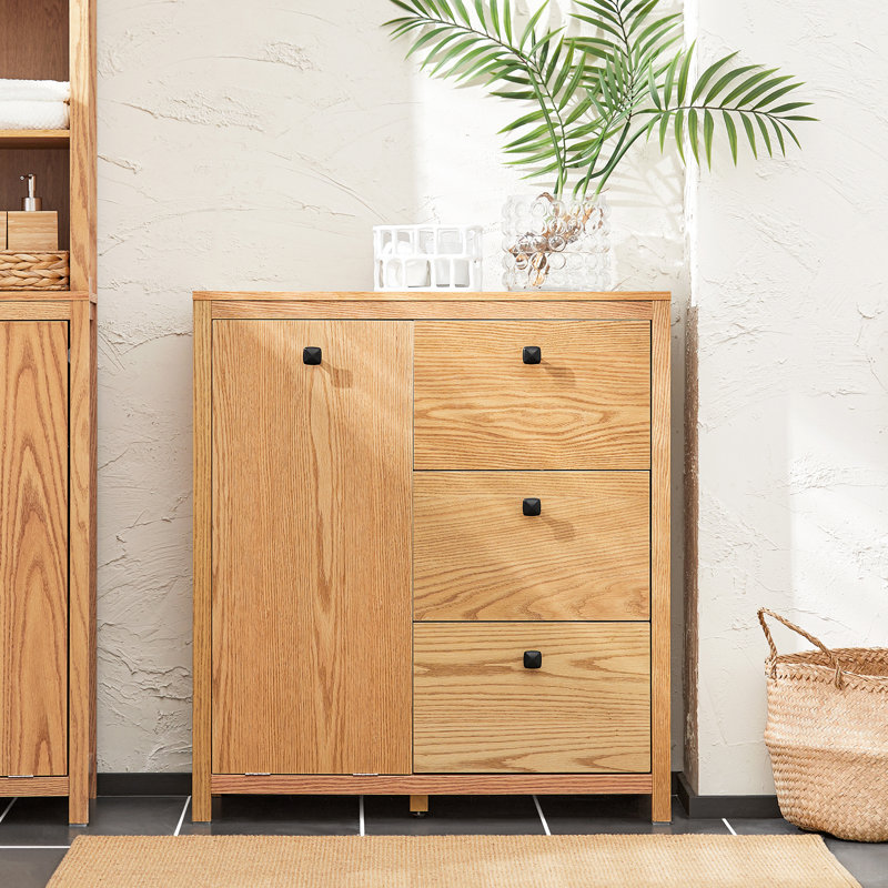 Agostini Freestanding Bathroom Cabinet, Brown