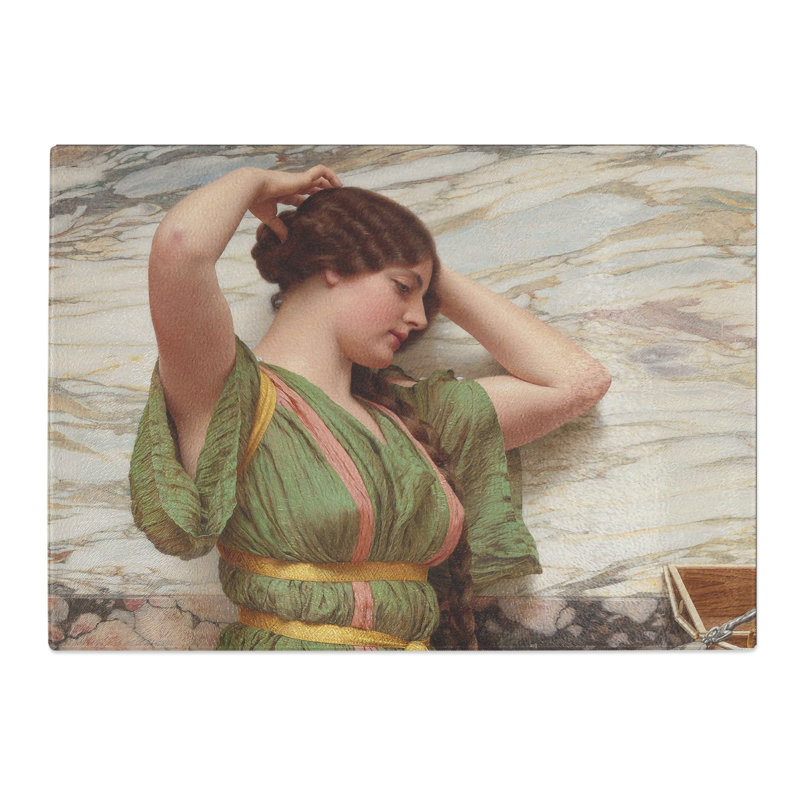 A Fair Reflection by John William Godward Chopping Board, 0.4cm H x 20cm W x 29cm L