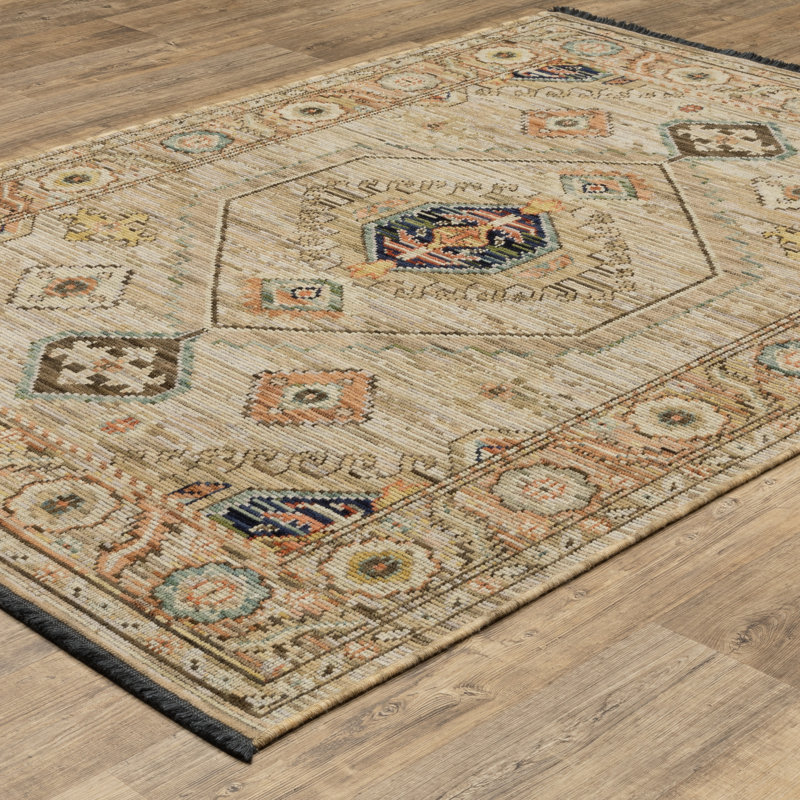 Tapis beige / multicolore Lennox, Beige / multicolore, Rectangle de 2 pi x 3 pi