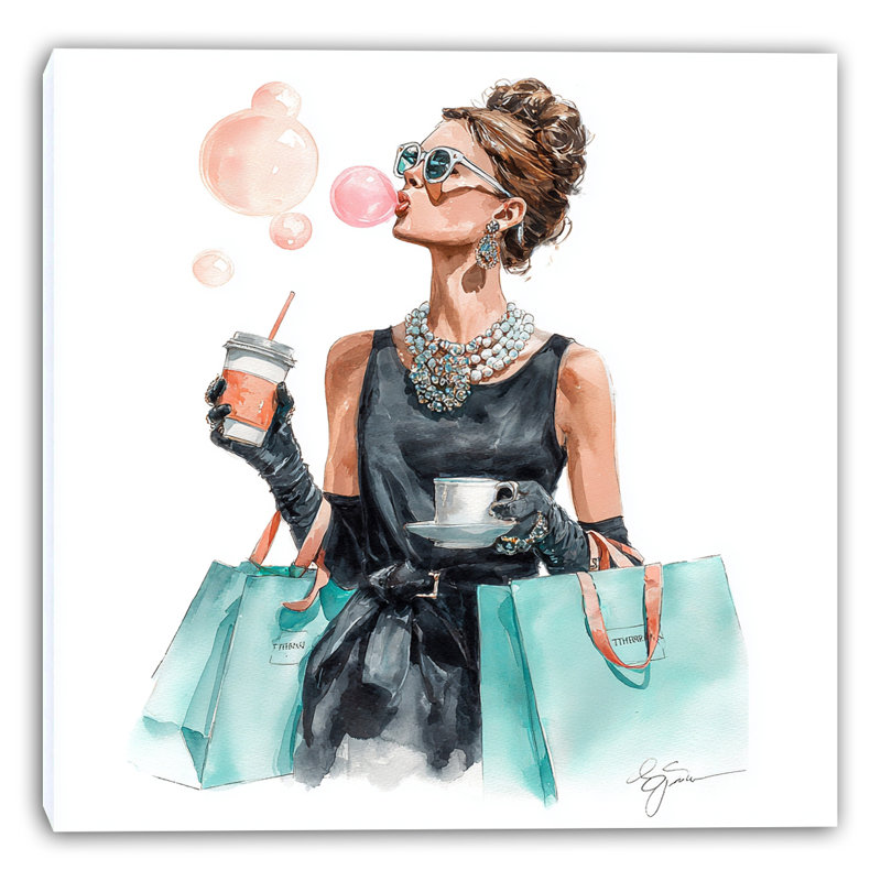Petit déjeuner avec style sur toile tendue, H 20 po x l 20 po