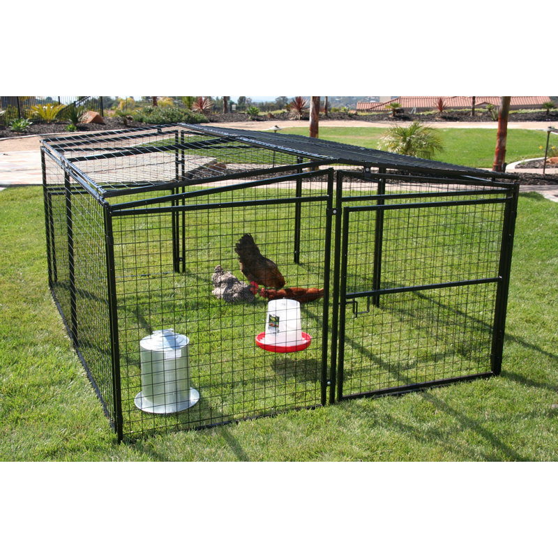 Enclos à treillis soudé universel robuste pour poulets, chiens et plus 8 pi x 7 pi x 4 pi