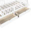 Lit simple blanc TG avec garde-corps, tiroirs de rangement et une charmante tête de lit. Tête de lit Sweet Sleep Ambiance douillette-1224703136