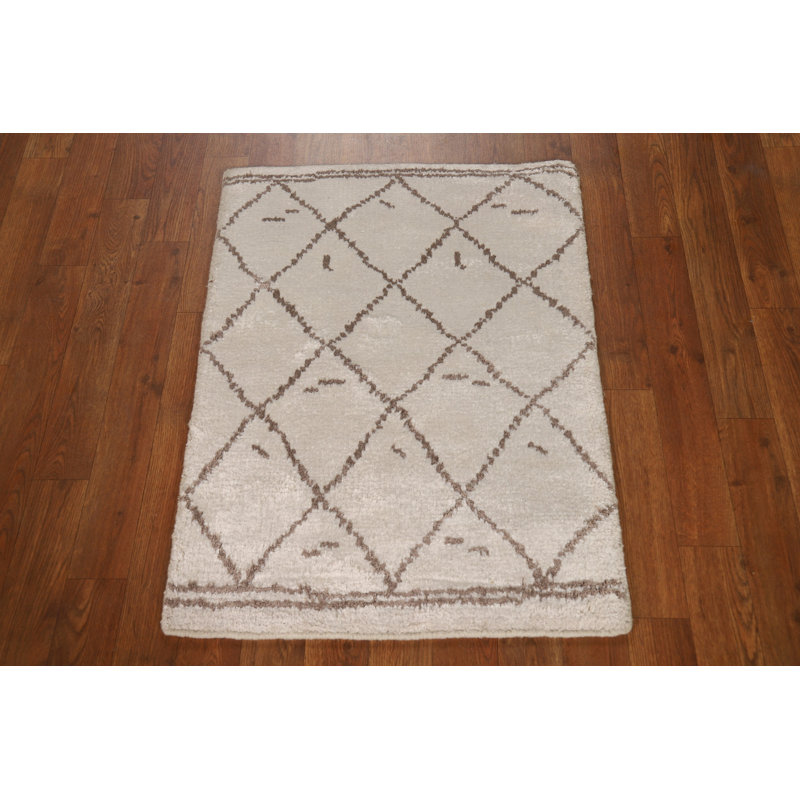 Tapis décoratif marocain en laine Trellis