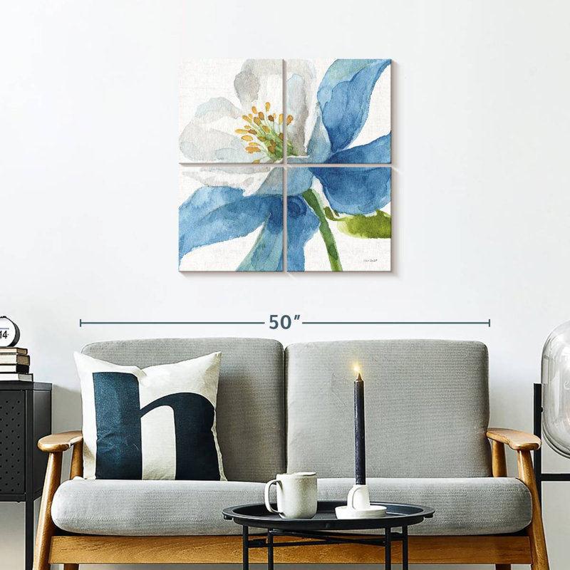 Jardin Harnek bleu et vert VI, H 26 po x l 26 po