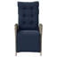 vidaXL Reclining Garden Chair with Footrest Grey Poly Rattan