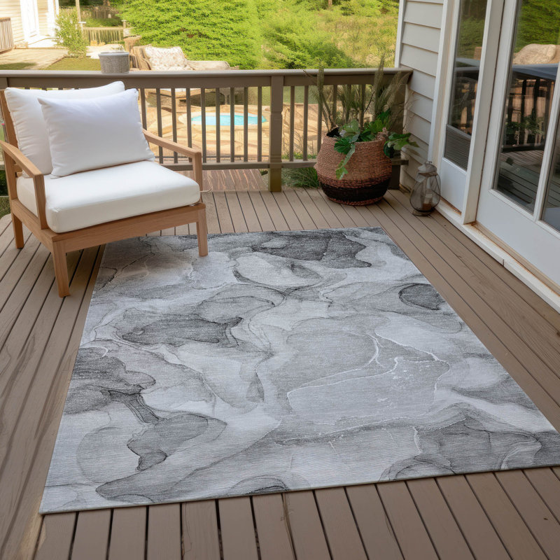 Tapis intérieur / extérieur Alfonzo avec envers antidérapant, Rectangle 5 pi x 7 pi 6 po