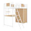 Lit mezzanine simple avec bureau en L et garde-robe-113694517