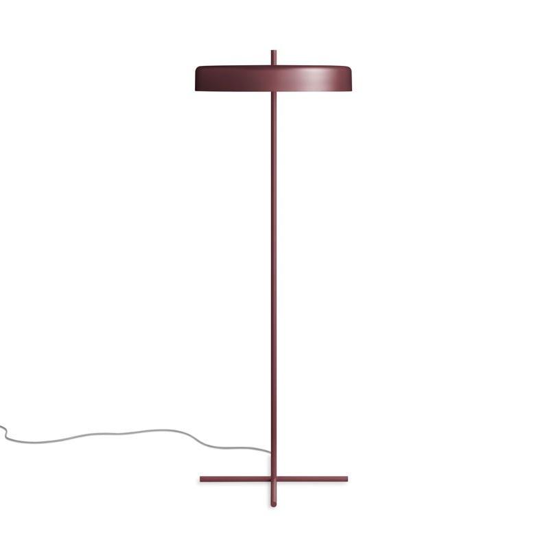 Bobber 57'' LED Traditional Floor Lamp, Oxblood