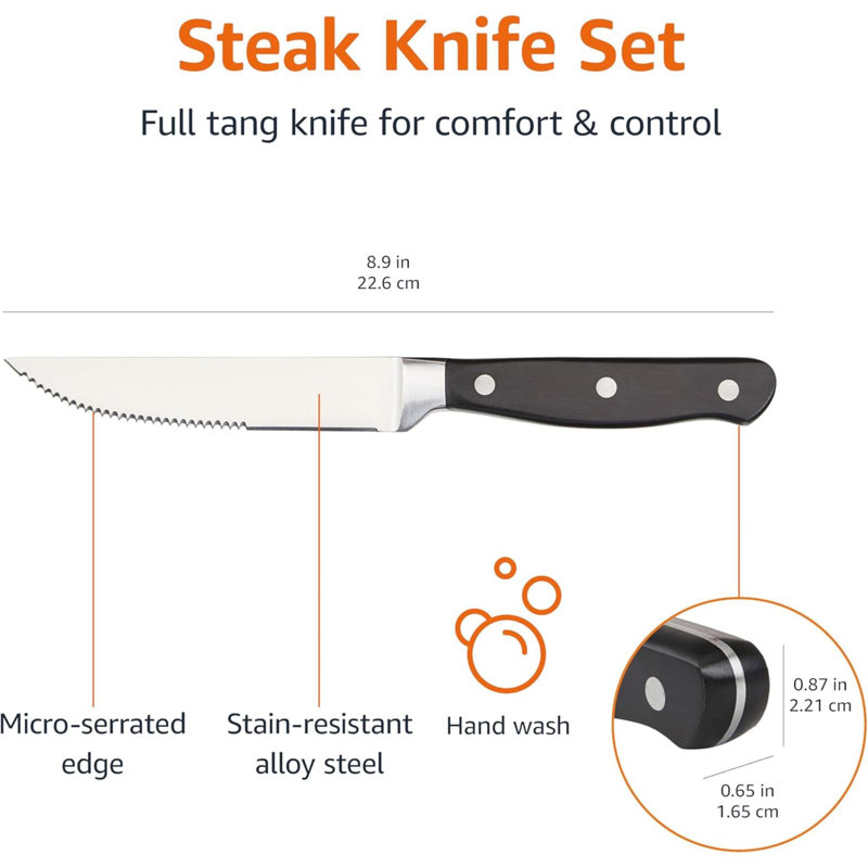 8-Piece Kitchen Steak Knife Set