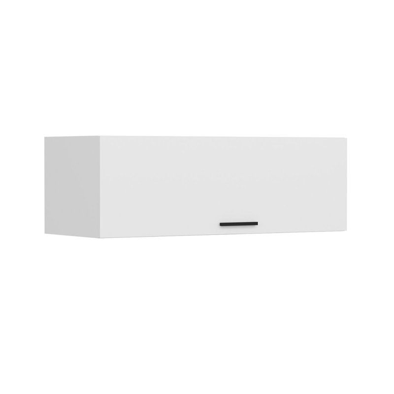 Armoire murale moderne Wesa, blanc, 53,1 po x 17,7 po x 21,3 po | 100% panneau de particules enduit de mélamine, épaisseur: 0,7 pouce | Fixation murale avec plusieurs tablettes, solution de rangement élégante pour la maison et le bureau