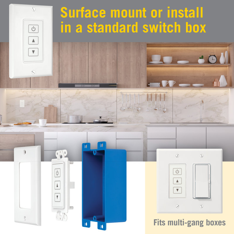 Wireless Wall Mount Touchpad for White LED Dimmers