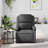 Bryndle Manual Recliner Chair, Adjustable Backrest/ Footrest, Real Leather-1649653337
