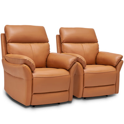 Fauteuil inclinable manuel standard en cuir véritable 33 po Innes