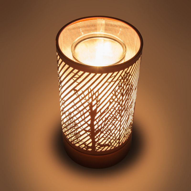 Lampe tactile 7 po avec chauffe-huile / cire - ravin cuivré