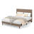 Bed Frame with Headboard, Corduroy Upholstered Platform Bed with Wooden Slats Support-1970772158-1970772152