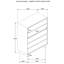 Commode 4 tiroirs brun chaud