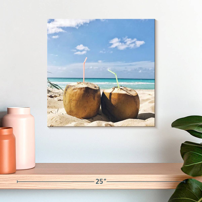 Yarlin Cuban Beach Coconuts, 16" H x 16" W