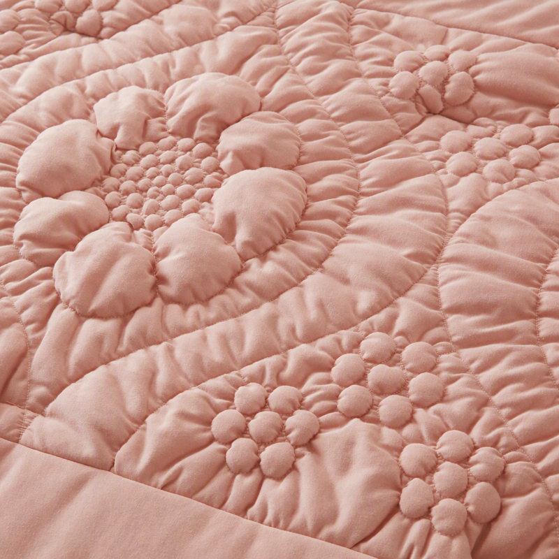 3-Piece King Comforter Set,Pink