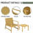 Two-Piece PP Furniture set, 1 Chair & 1 Coffee Table, Indoor/Outdoor Use-243191829