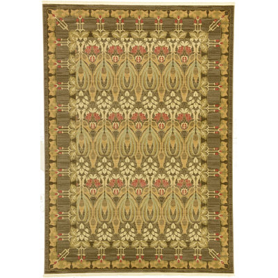 Tapis brun ikat Moore