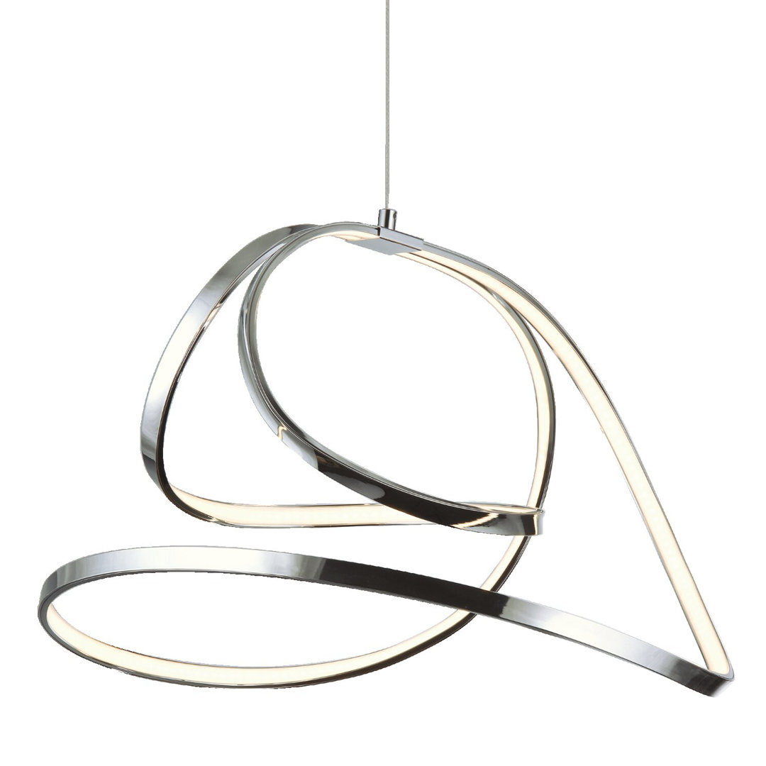 Croteau 1 - Light Silver LED Unique/Statement Pendant