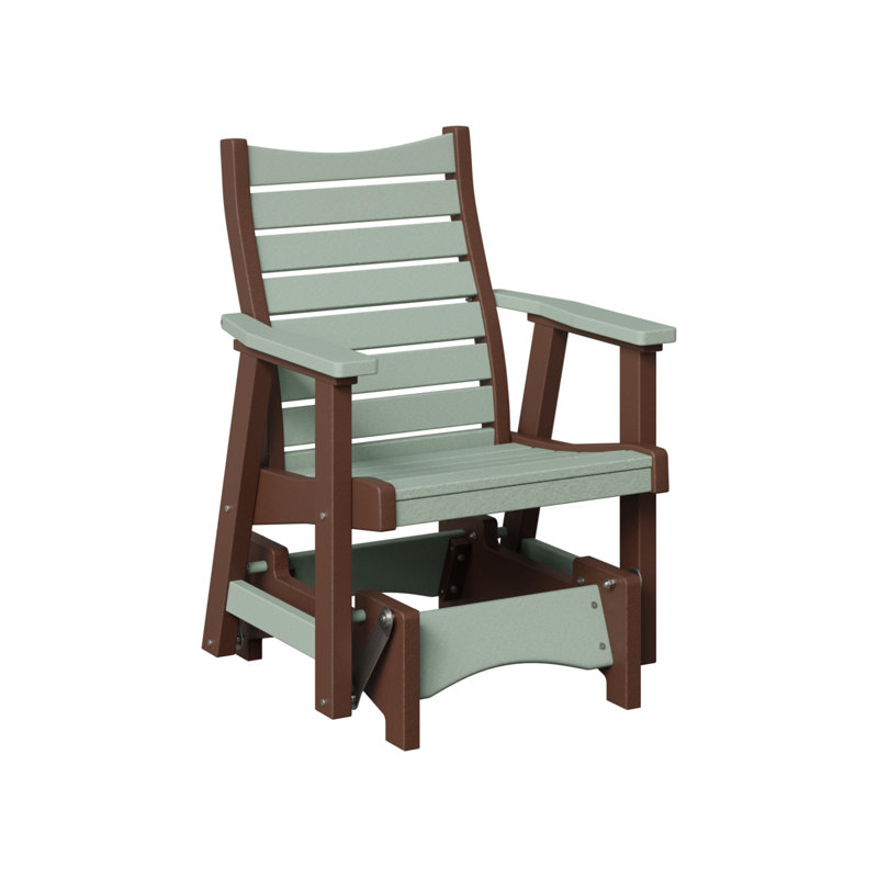 Fauteuil oscillant simple Berlin Gardens Bristol, Seafoam Top/Chocolate Brown Base