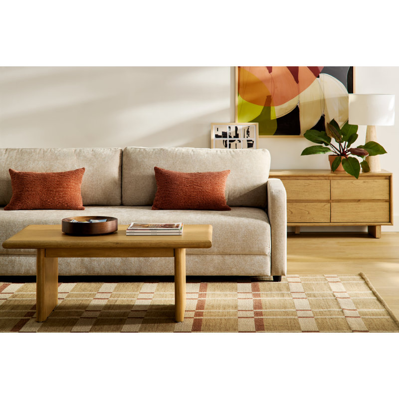 Savelle Upholstered 88'' Sofa Bed, Milo Linen Chenille