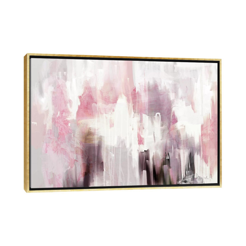 «Blush» par Dan Hobday - reproduction d'art, H 40 po x l 60 po x 1,5 po, Toile encadrée d'or