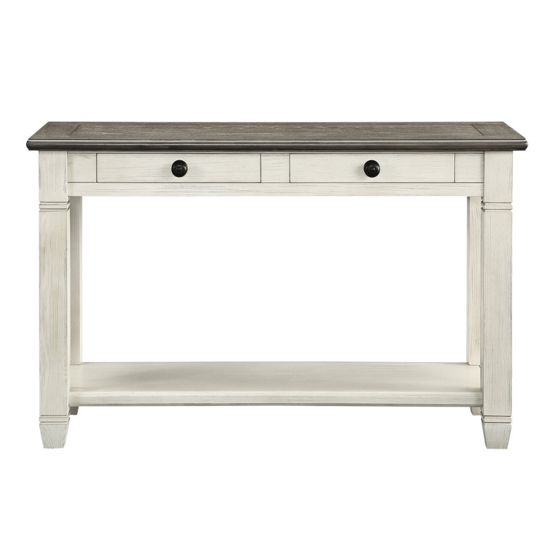 2 tables au fini brun rosé et blanc antique pour le mobilier de salon principal: attrait, Blanc antique