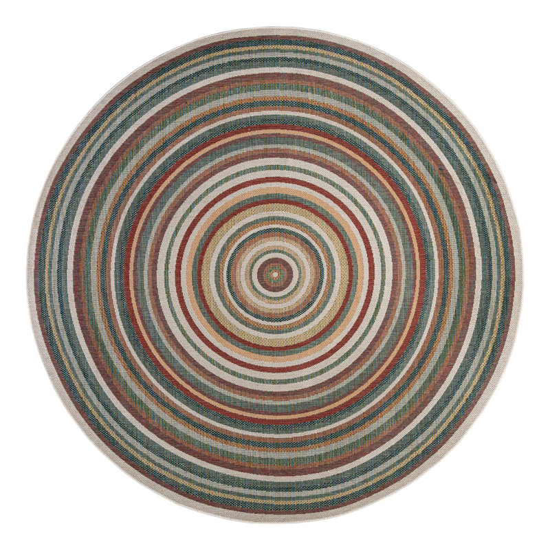 Lucidia Geometric Indoor / Outdoor Rug , Round 10'