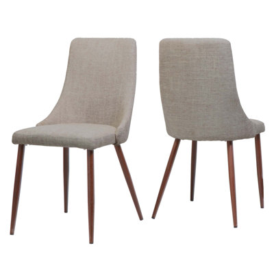 Mid Century Modern Nafisha Armless Dining Chairs, Set Of 2