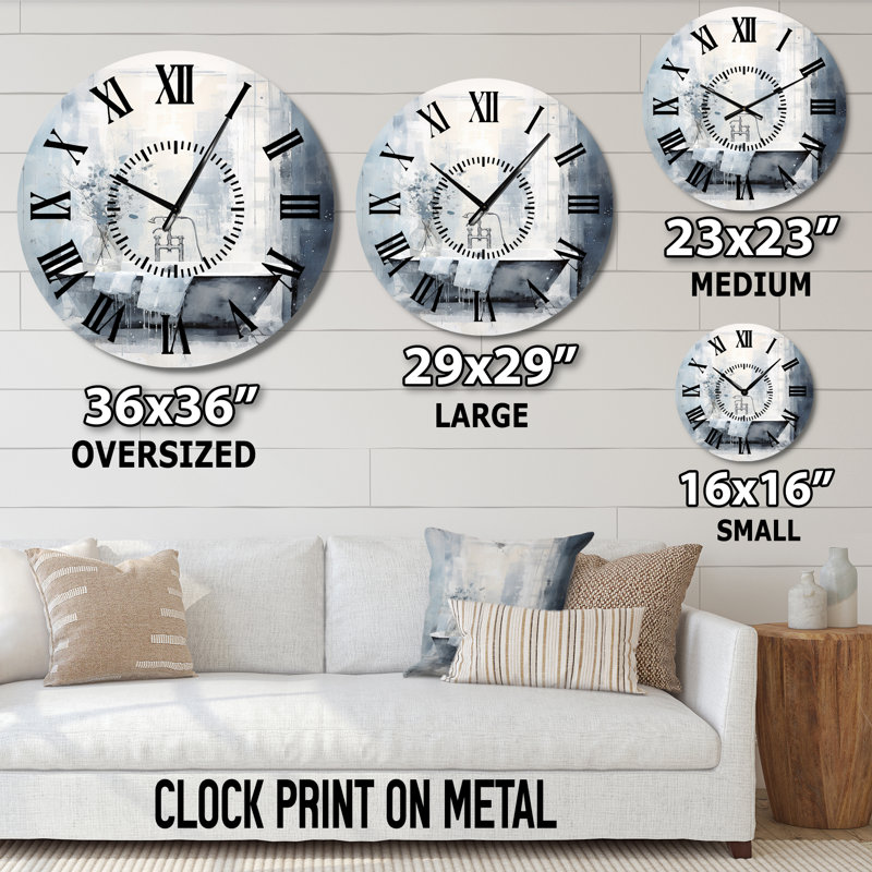 Horloge murale pour salle de bain, Médium