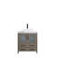 Meuble-lavabo autoportant à simple cuve 30 "avec plateau en marbre et miroir assortis Ravenna-106870680-116868046