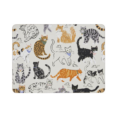Feline Friends Animal Print Rectangle Placemat