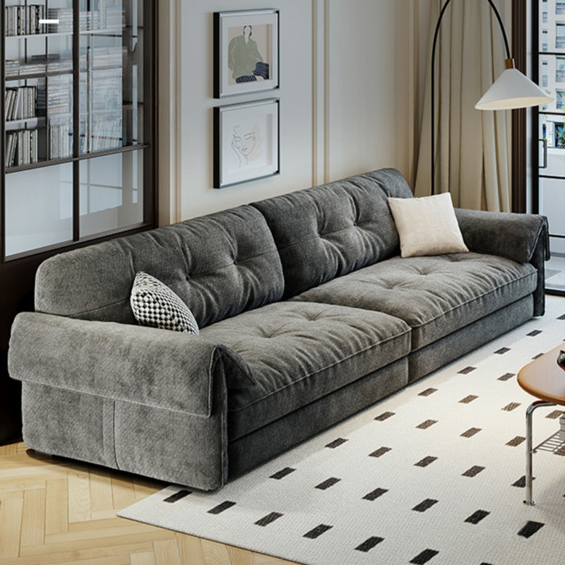 Simple Elegant Chenille Gray Sofa