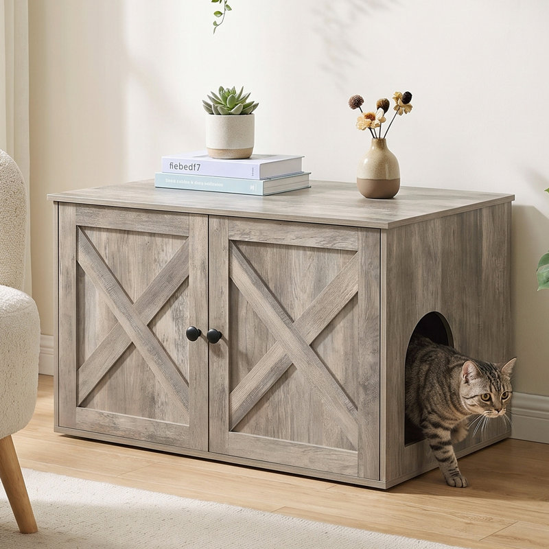 Sulema Litter Box Enclosure, Greige