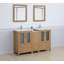 60" Double Bathroom Vanity with Top with Mirror-107174078