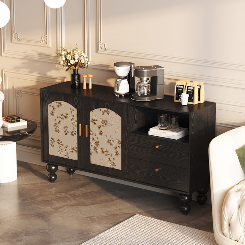 Buffet rétro français de luxe léger, Noir