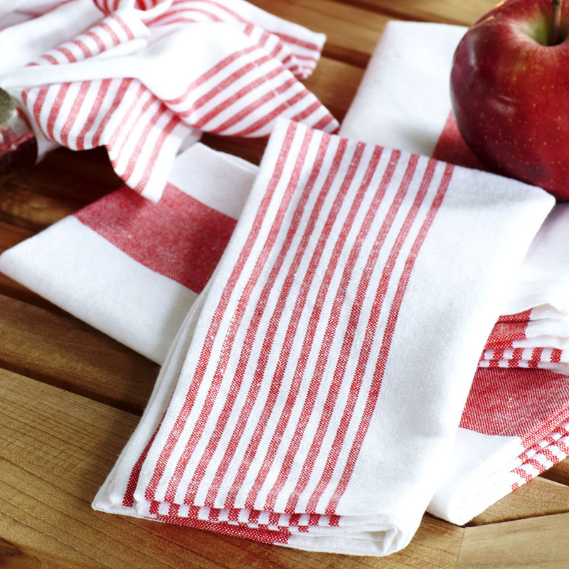 Serviette de table en coton Newlyn, Rouge
