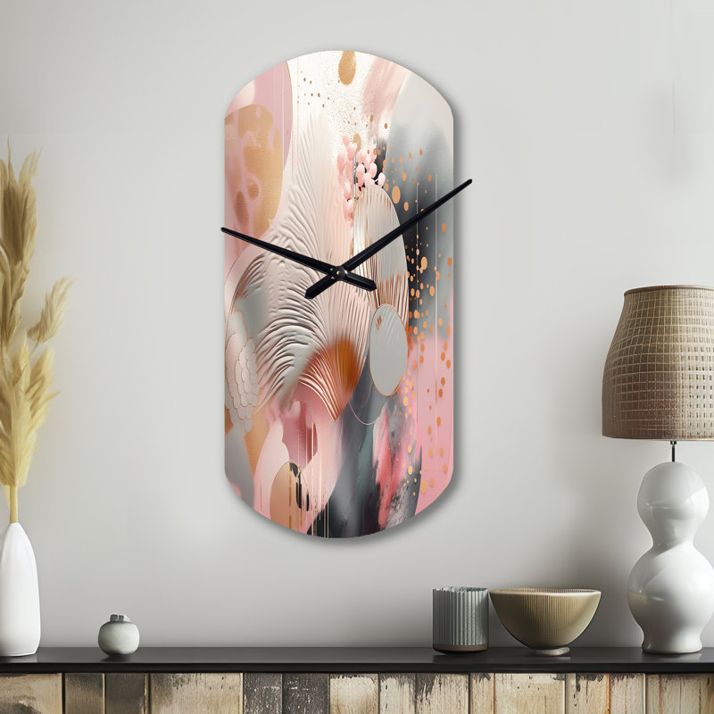 Horloge en métal Rose, Petit