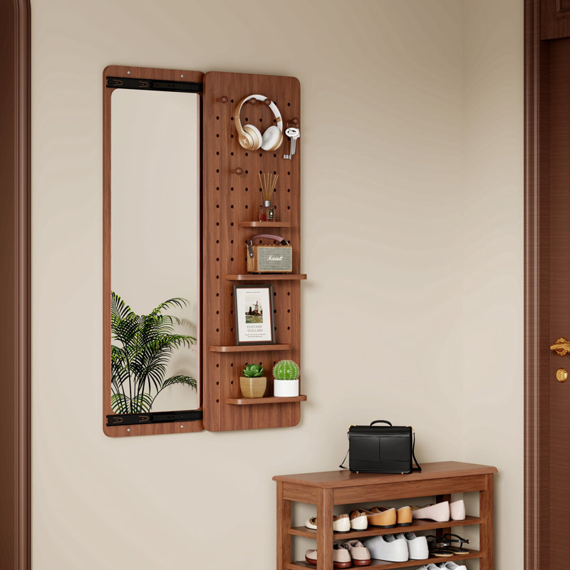 47.6 X 15.7 Inch Multi-Functional Design Panel Wall-Mounted Full-Length Mirror, Space-Saving, Can Be Pushed And Pulled. Suitable For Bedroom/Living Room/Entrance