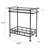 Metal Bar Cart with Mirrored Shelves