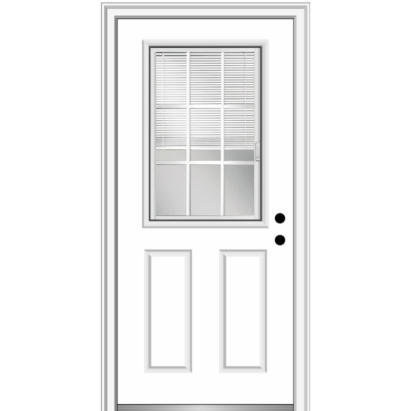 Porte d'entrée avant en fibre de verre apprêtée, S'ouvre à gauche vers l'intérieur, H 81,75 po x l 36 po x P 6,56 po