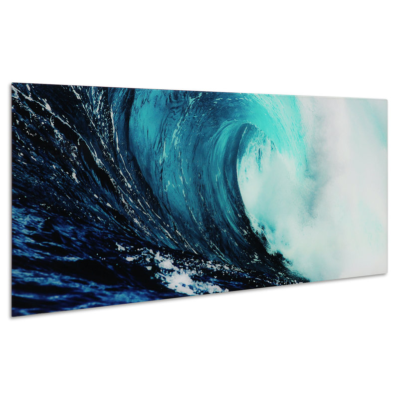 «Blue Wave 2», reproduction d'impression sur verre