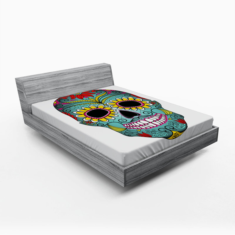 Microfiber Floral Fitted Sheet, Queen Fitted Sheet