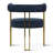Set of 4 Chenille 18.3" Seat Height Upholstered Gold Dining Armchair-1374391545
