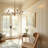 6-Light Brass Gold Leaf Farmhouse Chandelier
